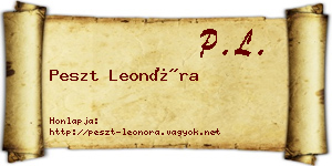 Peszt Leonóra névjegykártya